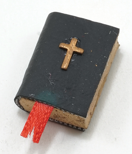 Dollhouse Miniature Black Bible